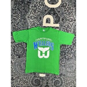 Brand New Vintage 80s Artex Mens Hartford Whalers Tshirt Size Large Green USA